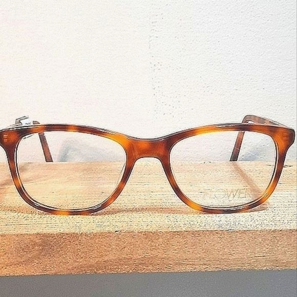 NEW Tortoise Rx'able Eyeglass Frame, FLOWER women, brown, 51 18 140 lightweight - Picture 1 of 6